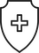Piktogramm: Ritterschild mit Malteserkreuz
